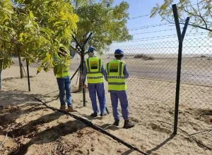 YKM Boundary Chain Link Fence Installation
